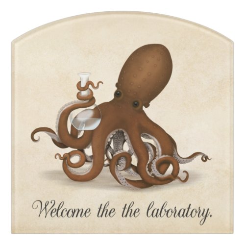 Octopus Laboratory Welcome Sign Steampunk Science