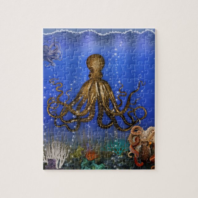 Octopus' Lair - Colorful Jigsaw Puzzle (Vertical)
