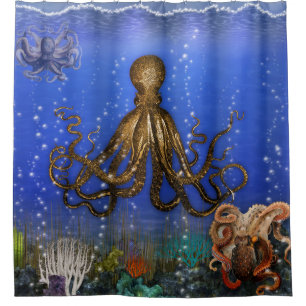 Octopus' Lair - Colorful Shower Curtain