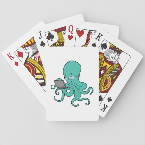 Octopus Laptop Playing Cards