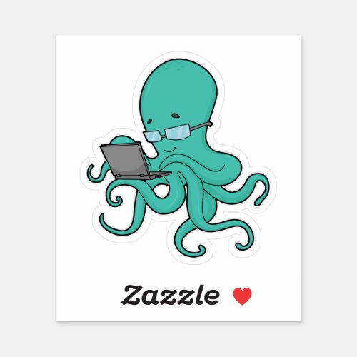 Octopus Laptop Sticker