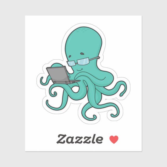 Octopus Laptop Sticker (Sheet)