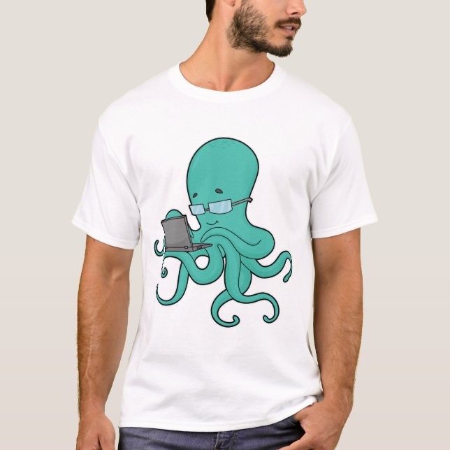 Octopus Laptop T-Shirt (Front)
