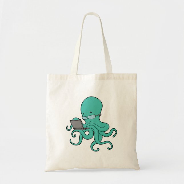 Octopus Laptop Tote Bag (Front)