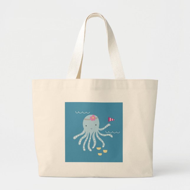 Octopus Large Tote Bag (Front)