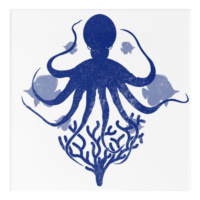 Octopus (light background) acrylic print (Front)