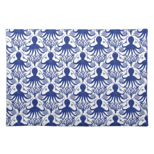 Octopus light background cloth placemat