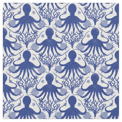 Octopus (light background) fabric