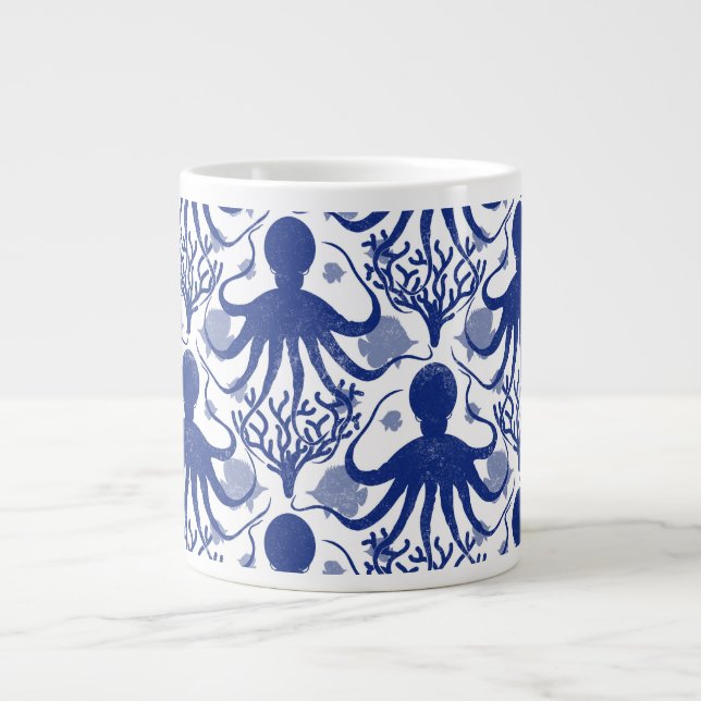 Octopus (light background) giant coffee mug (Front)