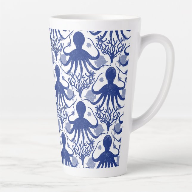 Octopus (light background) latte mug (Right)
