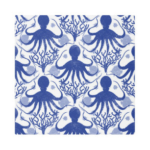 Octopus (light background) metal print