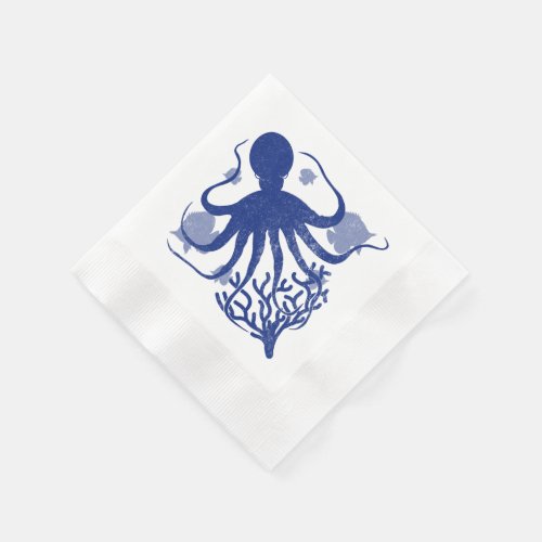 Octopus light background napkins
