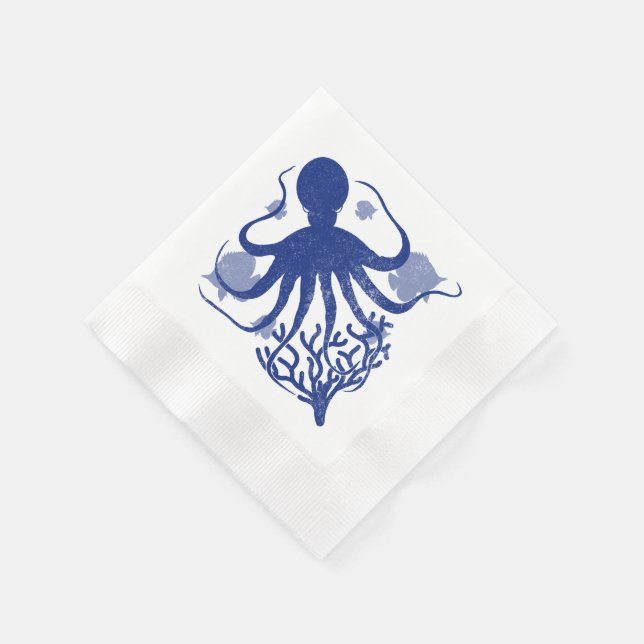 Octopus (light background) napkins (Corner)