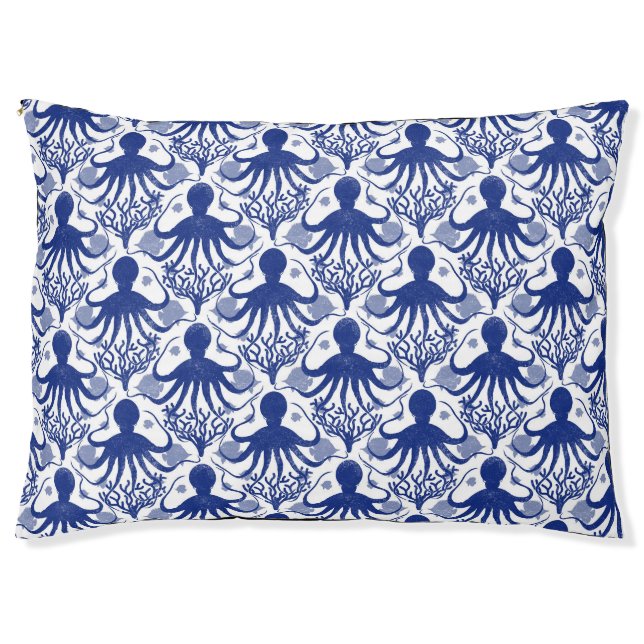 Octopus (light background) pet bed (Front)