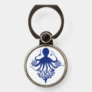 Octopus (light background) phone ring stand