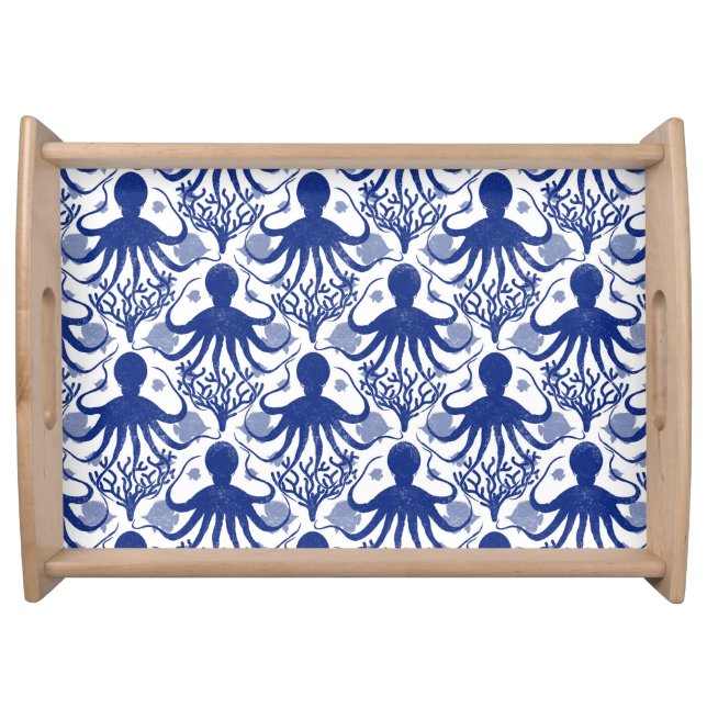 Octopus (light background) serving tray (Front)