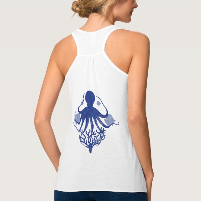 Octopus (light background) tank top (Back)