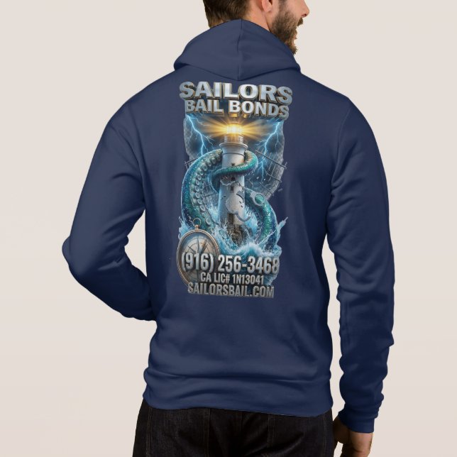 Octopus Lighthouse Hoodie Design (Back)