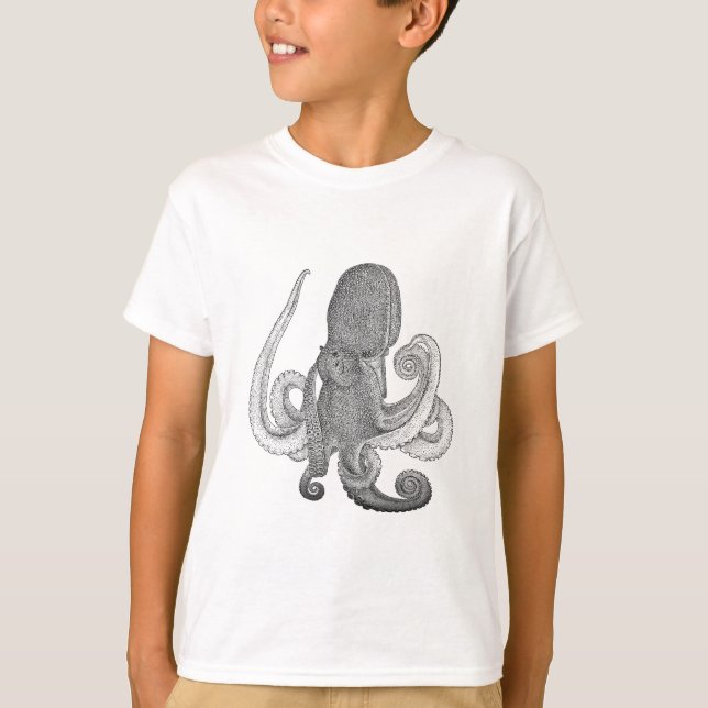 Octopus Logo (line art) T-Shirt (Front)