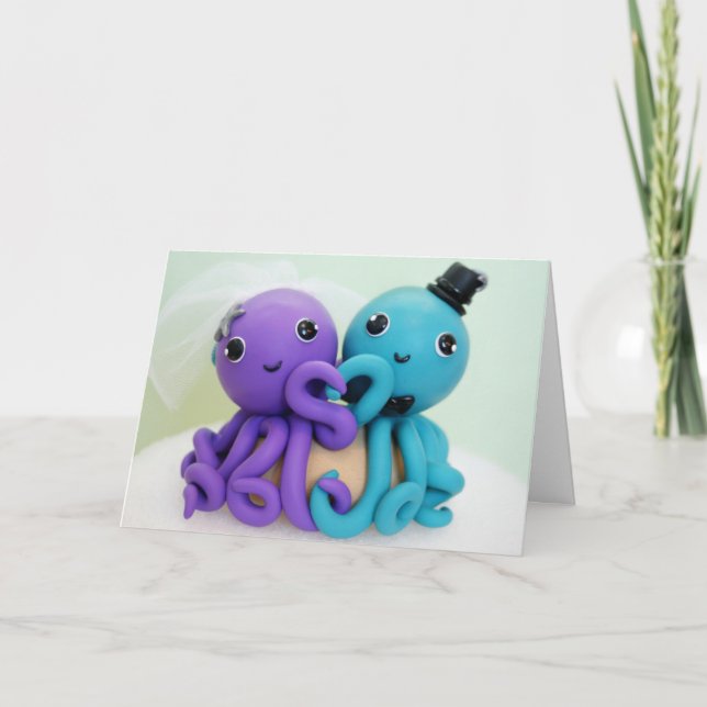 Octopus Love Wedding Card (Front)
