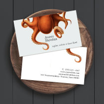  Octopus Marine Biology Nautical Business Card