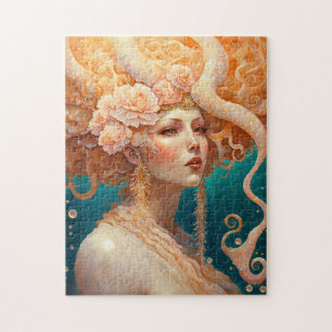 Octopus Mermaid Fantasy Art Jigsaw Puzzle