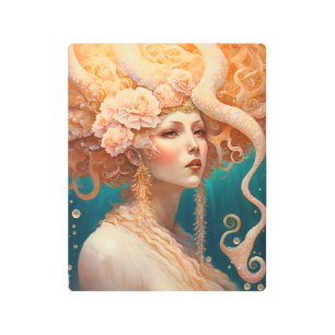 Octopus Mermaid Fantasy Art Metal Print