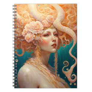 Octopus Mermaid Fantasy Art Notebook