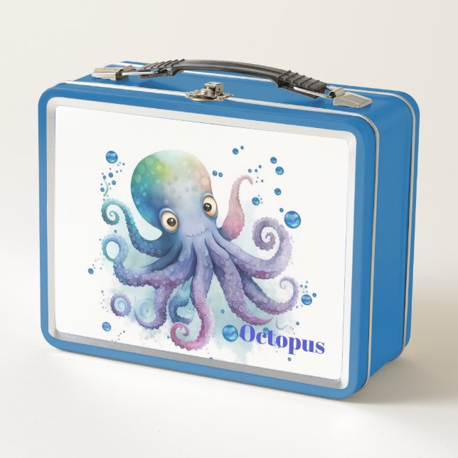 Octopus Metal Lunch Box (Front)