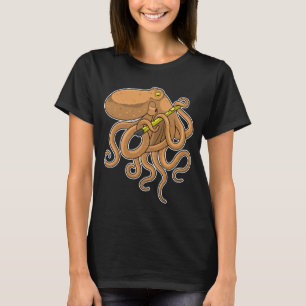 Octopus Musician Flute Music T-Shirt