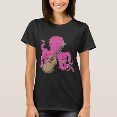 Octopus Musician Guitar Music T_Shirt