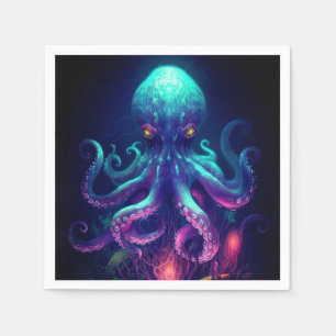 Octopus Mythical Nautical Under the Sea Creatures Napkins
