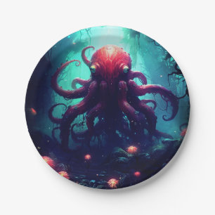 Octopus Mythical Nautical Under the Sea Creatures Paper Plates