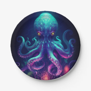 Octopus Mythical Nautical Under the Sea Creatures Paper Plates