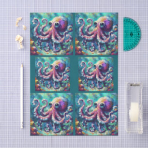Octopus Nautical Beach Coastal Decoupage Tissue Paper