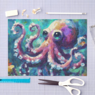 Octopus Nautical Beach Coastal Decoupage Tissue Paper