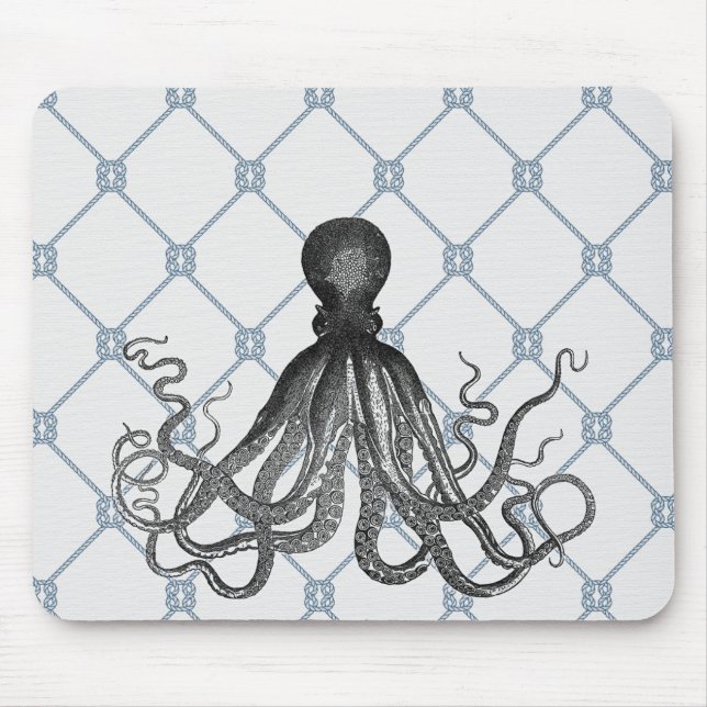 Octopus  - Nautical Mouse Pad (Front)