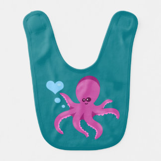octopus nautical unisex bib love baby gift