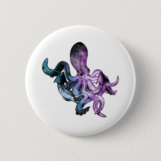 Octopus neon button (Front)