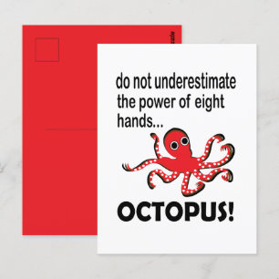 Octopus Ocean Animal Funny Postcard
