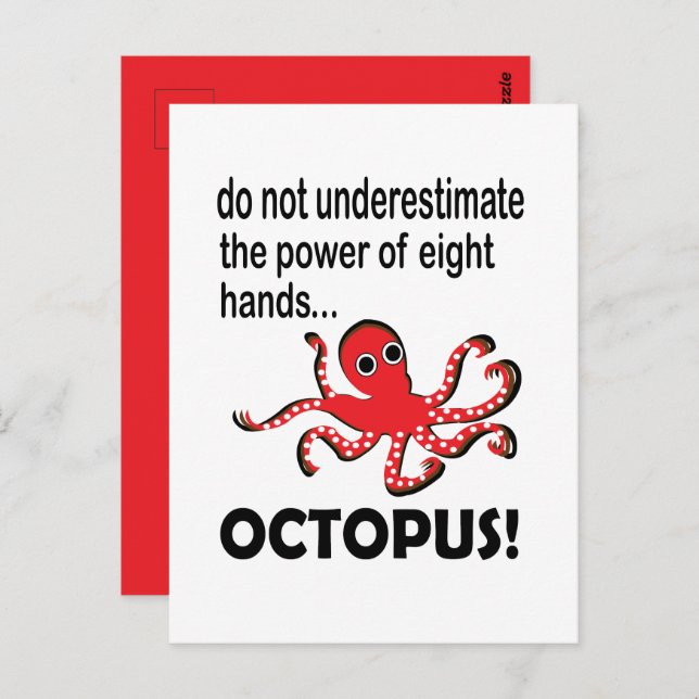Octopus Ocean Animal Funny  Postcard (Front/Back)
