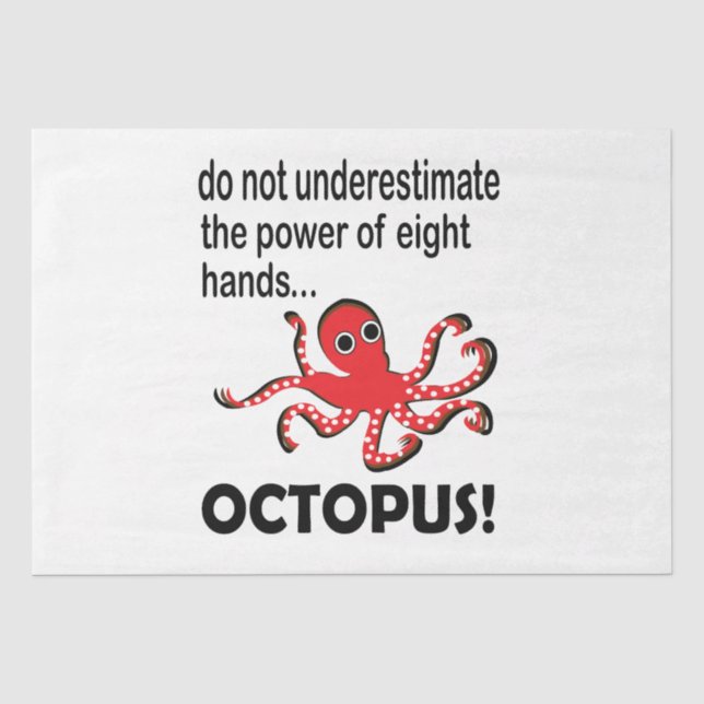 Octopus Ocean Sea Funny Octopus Tissue Paper (Front)