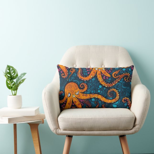 Octopus Ocean Theme accent  pillow (Chair)