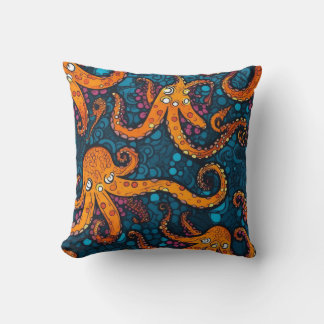 Octopus Ocean Theme accent pillow
