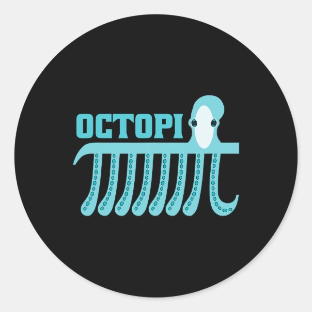 Octopus Octopi Math  Classic Round Sticker (Front)