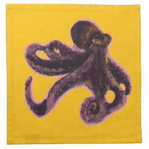 Octopus on balloon cloth napkin