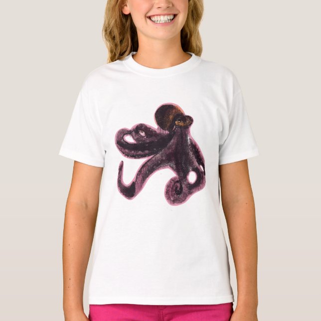 Octopus on Bear T-Shirt (Front)