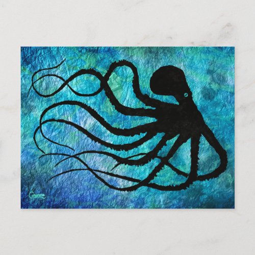 Octopus on Bluegreen _ Postcard