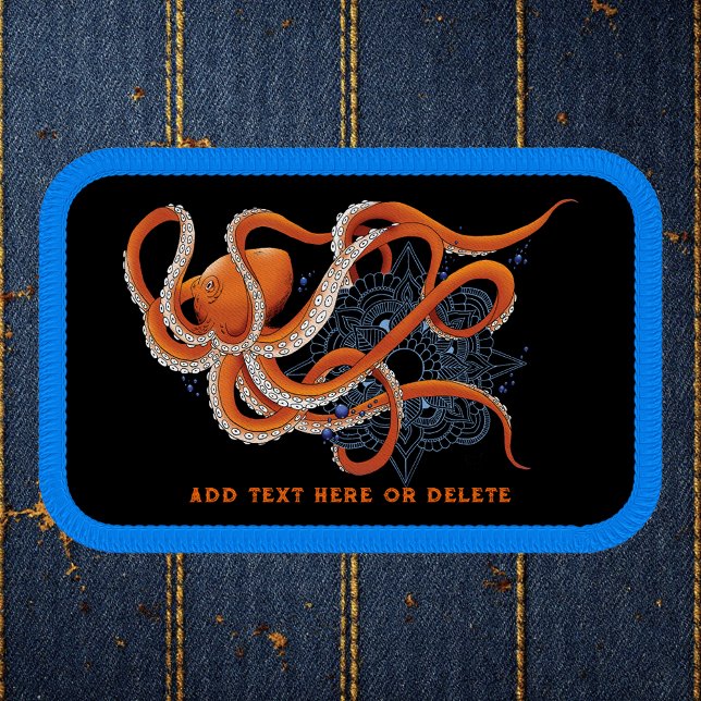 Octopus Orange Mandala Blue Patch (Creator Uploaded)