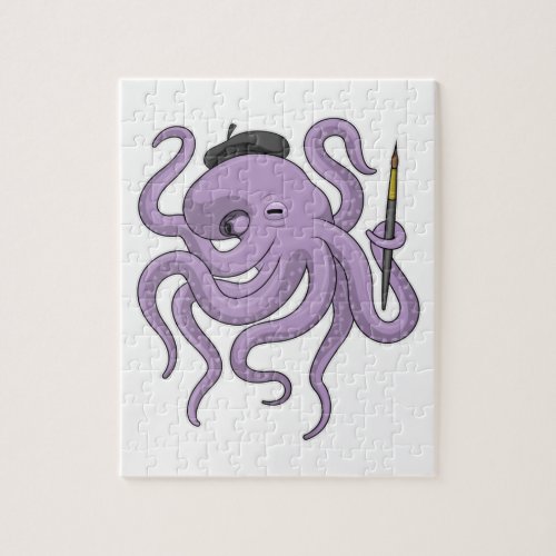 Octopus Painter Paint brush Jigsaw Puzzle